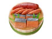 北海道産 三色漬　OS10　(鮭 4切、鱈子 120g、筋子 110g)