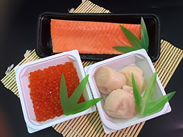 北海道の海鮮三色丼（3人前）セット