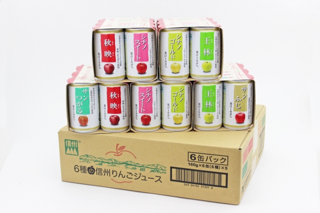 長野産　6種の信州りんごジュース 30缶（160g×各5缶)