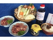 近江しゃもすき焼(2人前)　信楽高原野菜・たぬき味噌・鶏すきうまだれ付き