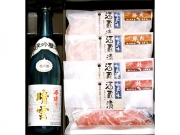 酒蔵の街からの贈り物　手造り晴雲(純米吟醸)720mlと豚肉・鮭の酒蔵漬セット