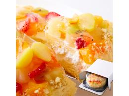 ふわっふわのスポンジの上にフルーツがどっさり♪フルーツドームケーキ(SIZE5号・4～6人分)(SM00010846)