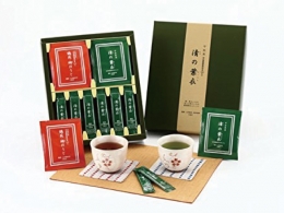 清の葉衣(宇治産　粉末緑茶&ほうじ茶・煎茶ティーパック)　計34個