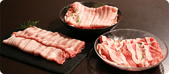 群馬県産特選豚肉　しゃぶしゃぶ・すき焼き用　3種1kg(ロース肉400g・バラ300g・モモ300g)